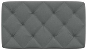 Almofadão de cabeceira 90 cm tecido cinzento-escuro