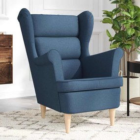 vidaXL Cadeira com apoio de braços 74x84x100 cm tecido azul