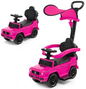 Carrinho de passeio 3 em 1 Mercedes Benz G350 Carrinho de passeio deslizante com capota - Vermelho