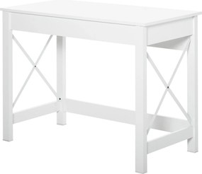 Mesa de escritório multifuncional moderna e minimalista 105x50x76 cm Branco
