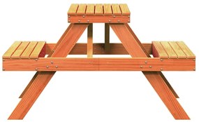 Mesa de piquenique 105x134x75 cm pinho maciço castanho-mel