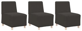 Sofá Chiar 3 pcs Cinzento escuro 55 x 74 x 82 cm