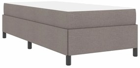 Cama Box Taupe, Preto 90 x 190 cm Tecido, Madeira de Engenharia