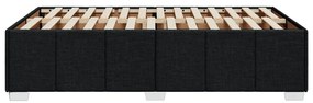Estrutura de cama sem colchão preto 120x190 cm tecido
