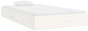 Estrutura de cama 90x200 cm madeira maciça branco