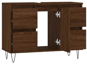 Armário casa banho 80x33x60 cm deriv.madeira carvalho castanho