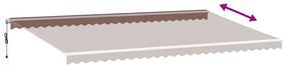 Toldo retrátil automático 600x350 cm castanho