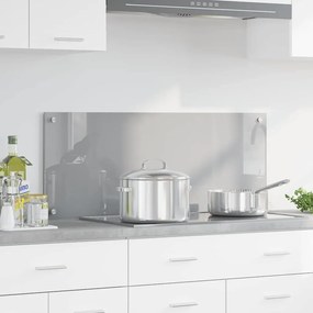 Luz de Backsplash para a Cozinha vidaXL Cinza Claro 100x40x0,6 cm em Vidro Temperado