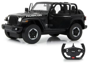 Carro telecomandado Jeep Wrangler JL 1:14 2,4GHz Portas manuais Preto