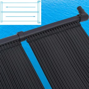 Painéis aquecedores solares de piscina 6 pcs 80x310 cm