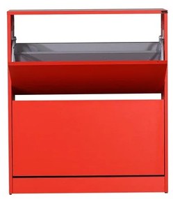 Sapateira "Pure" com 2 Divisórias - 73 x 84 x 26 cm - Vermelho - Desig