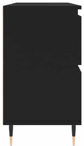 Armário de casa de banho 80x33x60 cm derivados de madeira preto