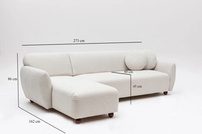 Sofá de Canto Eddy – Branco – 273 x 162 cm
