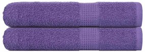 vidaXL Toalhas de sauna 2 pcs FROGN 80x200 cm 100% algodão roxo