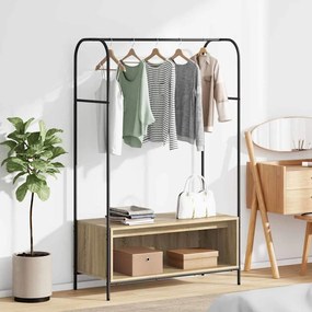 vidaXL Suporte para Roupas Castanho 100 x 44 x 160 cm