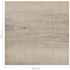 Tábuas soalho autoadesivas 55 pcs 5,11 m² PVC cinza-acastanhado