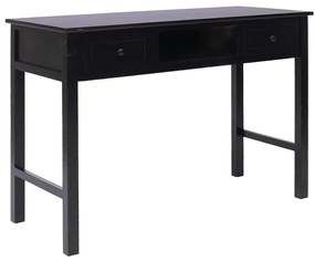 vidaXL Secretária 110x45x76 cm madeira preto