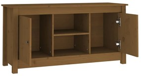 Móvel de TV 103x36,5x52 cm madeira de pinho maciça castanho mel