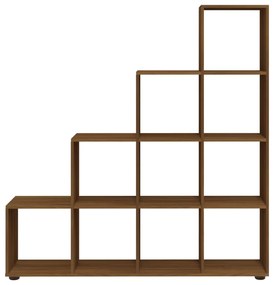 Estante escada derivados de madeira 142 cm carvalho castanho