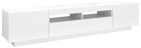 Móvel de TV Giancarlo com Luzes LED de 200cm - Branco - Design Moderno