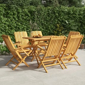 Cadeiras de jardim dobráveis 6 pcs 61x67x90 cm teca maciça