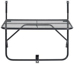 Mesa para varanda 60x40 cm aço preto