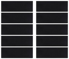 Tapetes para degraus de escada 10 pcs 25x75 cm borracha