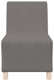 Poltrona 55 cm tecido corduroy cinzento-claro