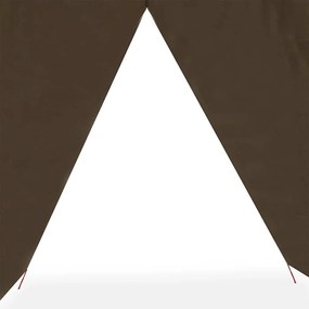 Lona de campismo 406x306 cm impermeável castanho