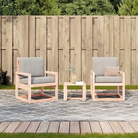 Conjunto de Jardim - 2 Poltronas e 1 Mesa- Madeira de Douglas Maciça