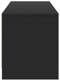 Móvel de TV com luzes LED derivados de madeira preto