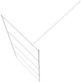 Divisória de chuveiro branco 80x195 cm vidro ESG transparente