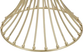 Mesa de Centro Centur Redonda – Ø50x103 cm – Dourado e Vidro Fumê