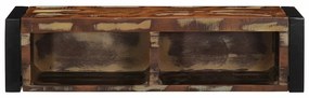 Móvel TV multicor 80x30x25 cm madeira maciça recuperada