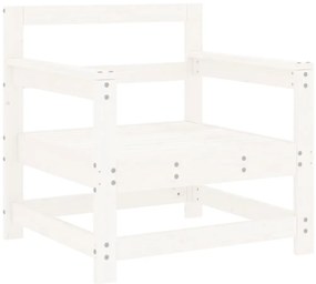 Cadeiras de jardim c/ almofadões 2 pcs pinho maciço branco