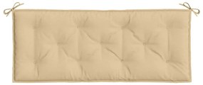Almofadão p/ banco de jardim 120x50x7 cm mesclado tecido bege