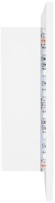 Armário espelhado casa de banho LED 90x12x45 cm acrílico branco