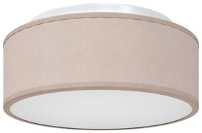 Luz de Teto Embutida Taupe 30 cm Tecido E27