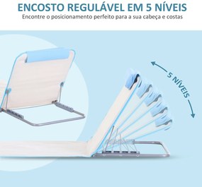 Conjunto de 2 Esteiras de Praia com Encosto Reclinável em 5 Níveis Bol