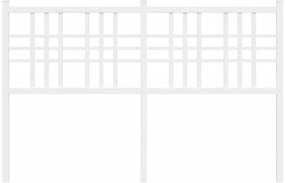 Cabeceira de cama 120 cm metal branco