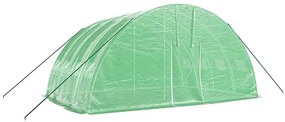 Estufa com estrutura de aço 24 m² 6x4x2,85 m verde