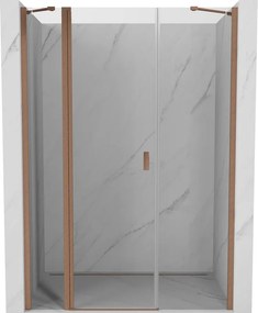 Mexen Mist porta de duche articulada 140 cm, transparente, cobre escovado - 8A4-140-001-65-00