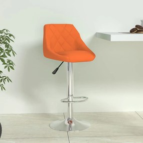vidaXL Banco de bar couro artificial laranja