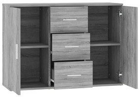 Aparador 91x29,5x65 cm derivados de madeira cinzento sonoma