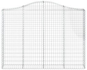 Cestos gabião arqueados 4pcs 200x30x140/160cm ferro galvanizado