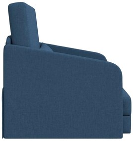 Sofá Cama de Chão 2 em 1 Azul 65x80x83 cm Tecido