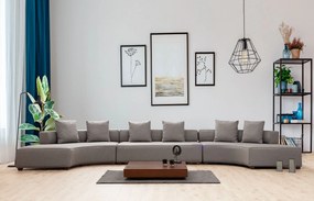 Sofá de Canto Gondol – Cinzento – 552 x 105 cm