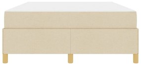 Cama Box Outros Creme e Branco 160 x 200 cm tecido