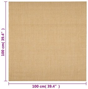 Tapete sisal natural 100x100 cm