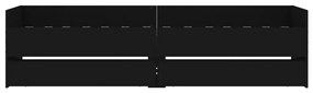 Estrutura de cama com gavetas 100x200 cm preto
